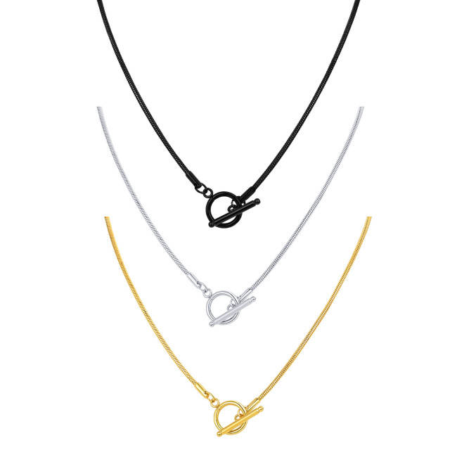 Wholesale Stainless Steel OT Buckle Chain Necklace