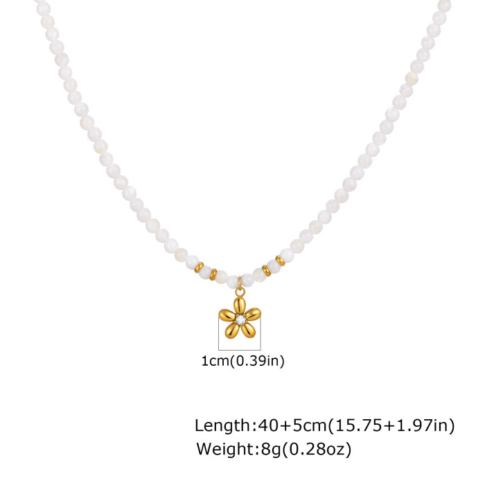 Wholesale Imitation Pearl Necklace with Flowers