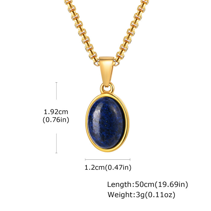 Wholesale Stainless Steel Natural Stone Pendant