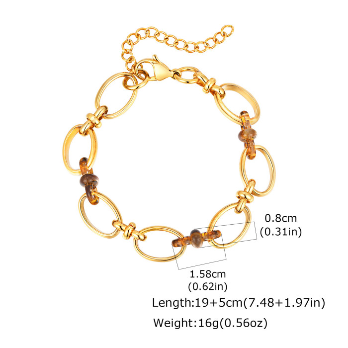 Wholesale Stainless Steel Resin Collar Chain