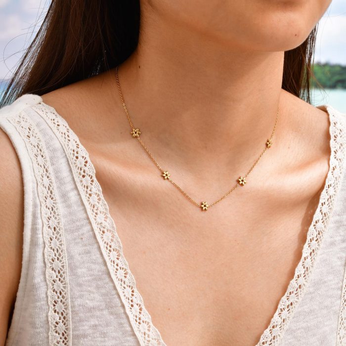 Wholesale Stainless Steel Girls Sweet Necklace