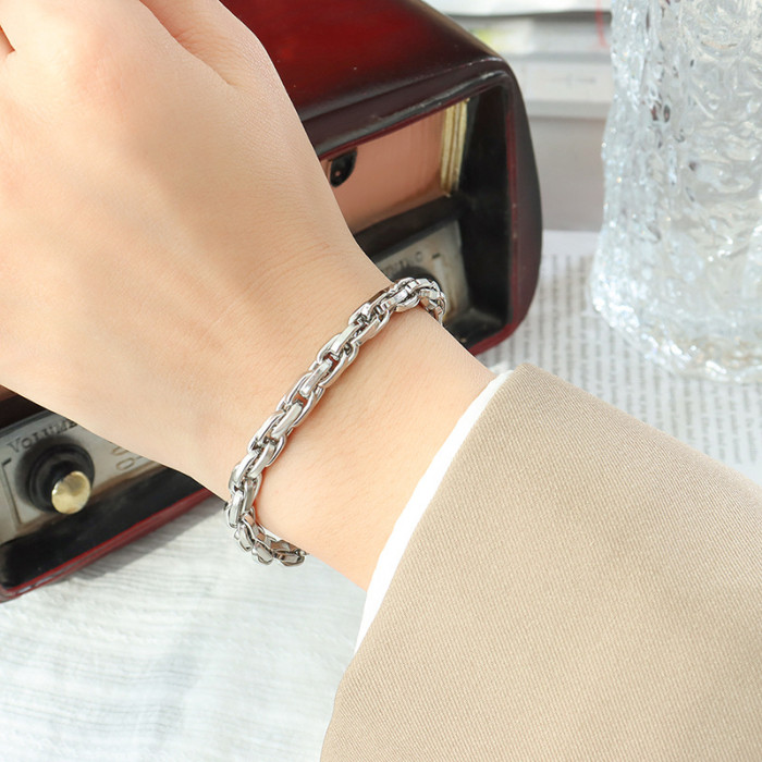 Wholesale Stainless Steel Chunky Chain Women Bracelet
