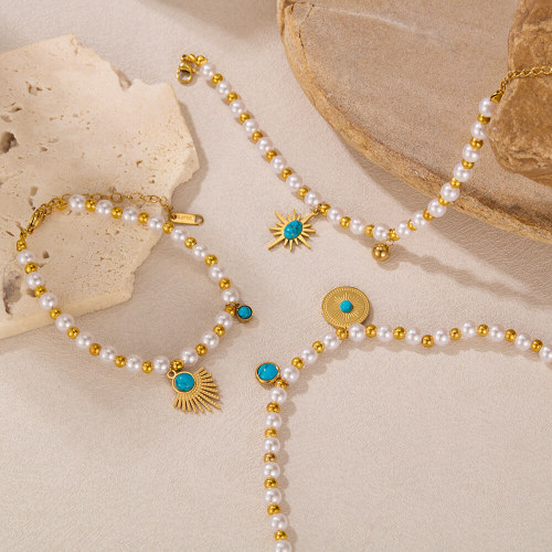 Wholesale Pearl Stainless Steel Bead Bracelet