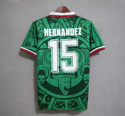 HERNANDEZ 1998 Mexico Football Shirts Home