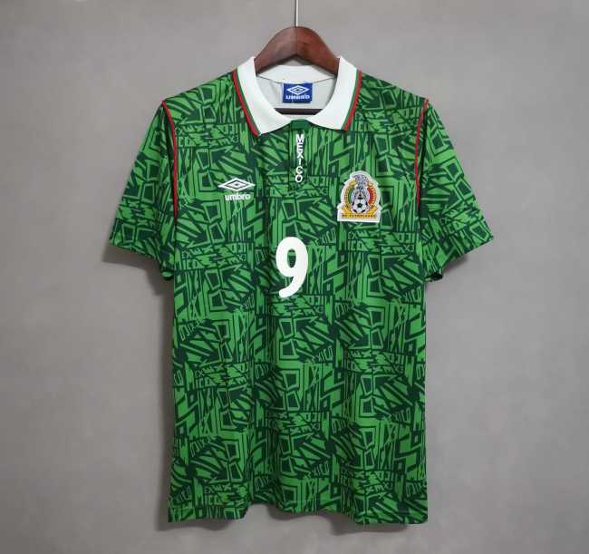 Retro 1994 Mexico Football Shirts Home Green