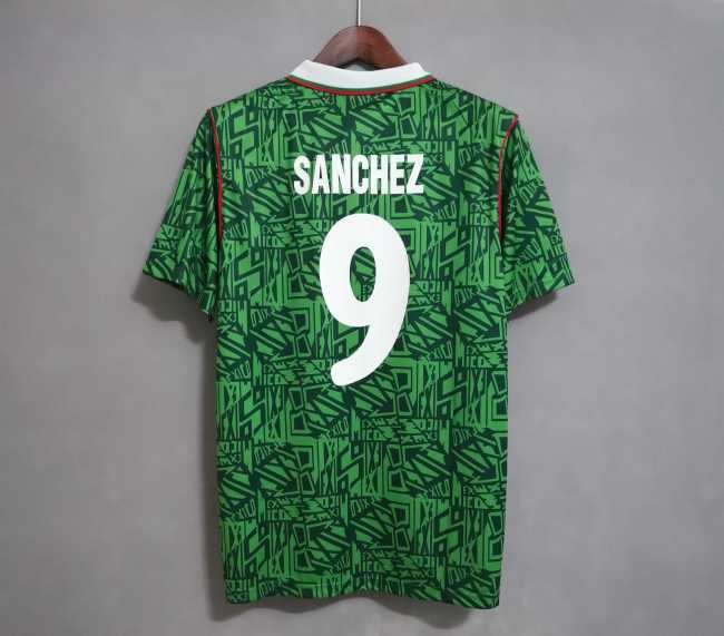 SANCHEZ Soccer Jersey 1994 Mexico Home Green