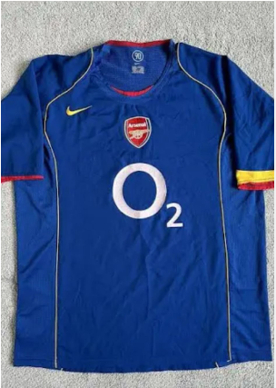Retro Shirt 2004-2005 Arsenal Away Blue Vintage Soccer Jersey