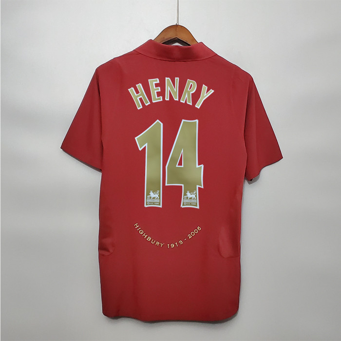 € 25.66 | Henry 14 for Retro Shirt 2005-2006 Arsenal Home Red Vintage  Soccer Jersey Football Shirt Sale