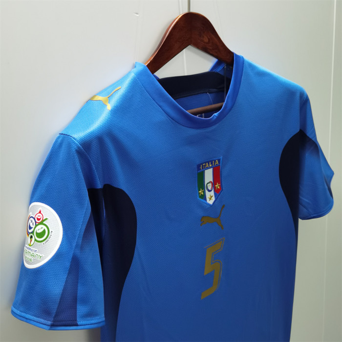 Retro   2006 Italy home blue   Soccer Jersey S,M,L,XL,2XL