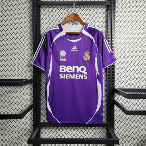 06-07 Real Madrid  away Purple Size S-XXL   Soccer Jersey