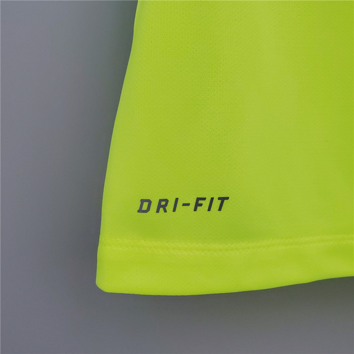 Retro Brasil Camiseta de Futbol 2020 Brazil Fluorescent Green Soccer Training Jersey