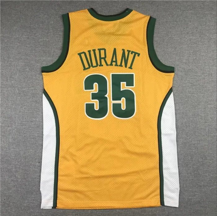Mitchell&ness 2007-08 Oklahoma City Thunder 35 DURANT Yellow NBA Jersey