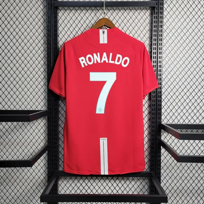 Retro Jersey 2007-2008 Manchester United RONALDO 7 Home Soccer Jersey
