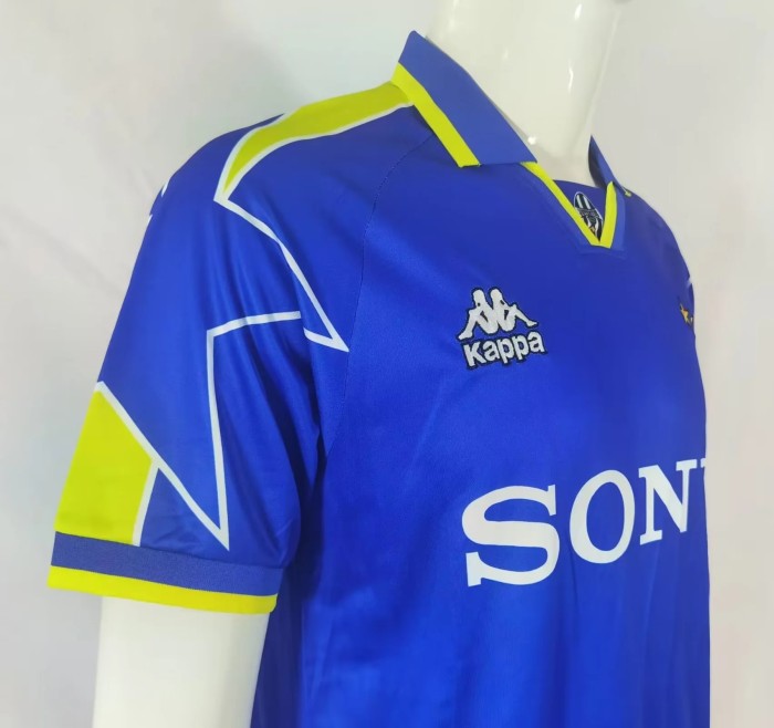 Retro 96-97 Juventus away blue soccer jersey S-XXL