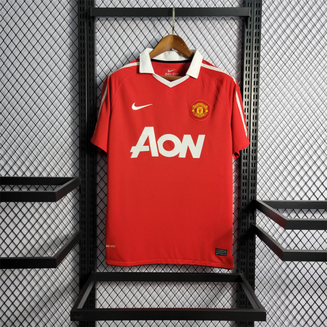 Retro 10-11 home  Manchester United  soccer jersey size S-2XL Soccer Jersey