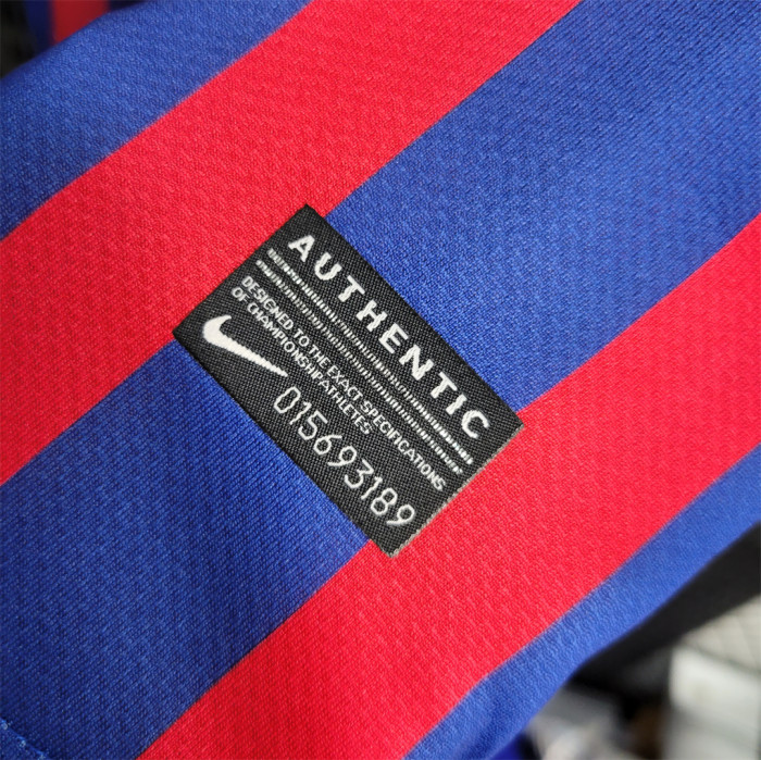 Long Sleeve11-12 Barcelona    home Soccer Jersey ShortsLong Sleeve