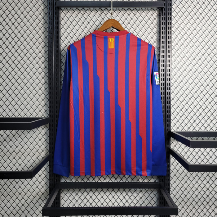 Long Sleeve11-12 Barcelona    home Soccer Jersey ShortsLong Sleeve