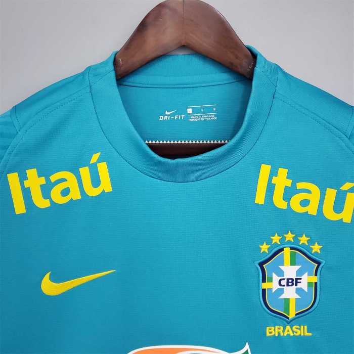 Retro 2021 Brazil Training Suit Blue S-XXLSoccer Jersey Football Shirt