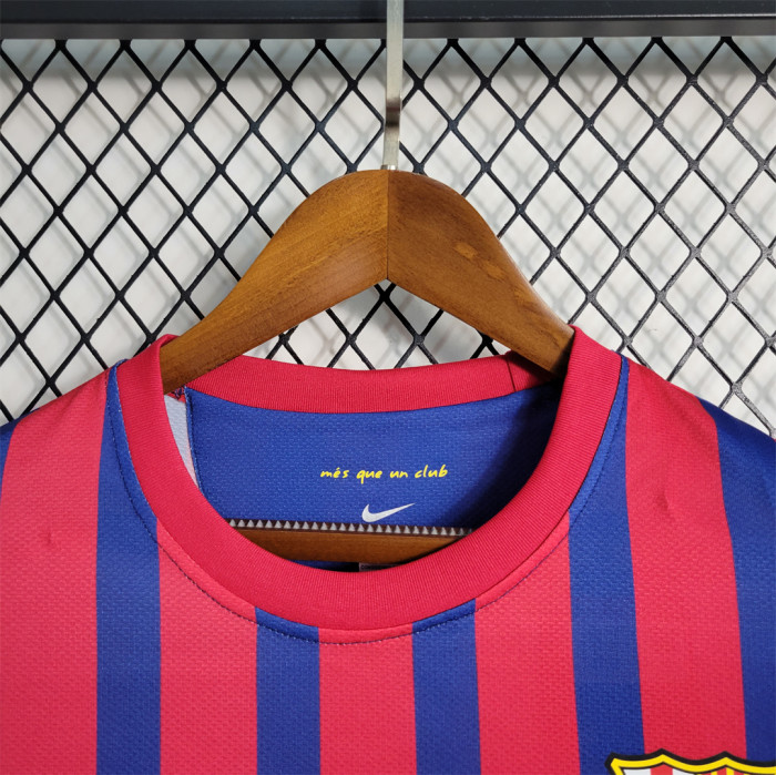 Long Sleeve11-12 Barcelona    home Soccer Jersey ShortsLong Sleeve