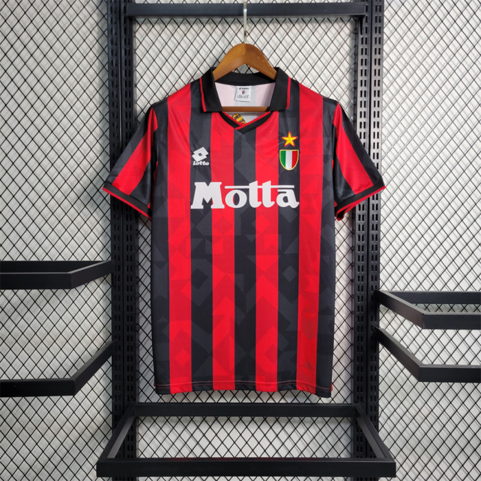 Retro Jersey 93-94 home AC Milan Vintage Soccer Jersey  S-2XL