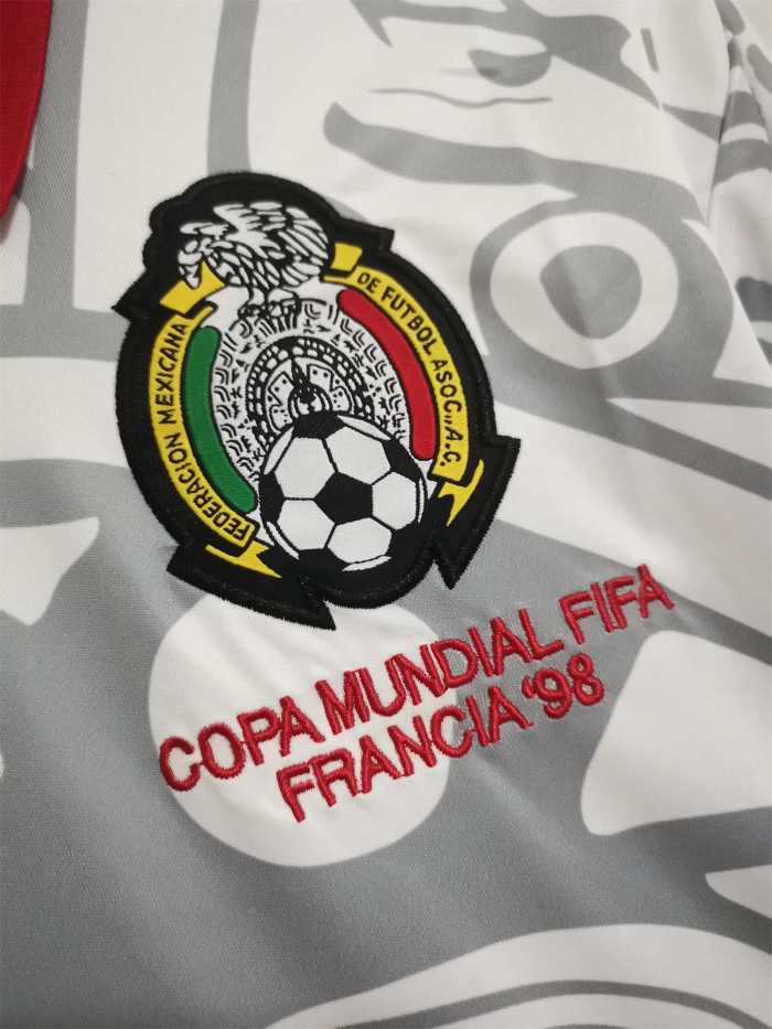 Retro shirt 1998 Mexico away long sleeve Sersey size S-2XL