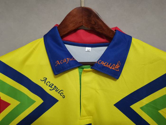Copy Retro shirt  Mexico 1#J.Campos yellow  soccer jersey size S-2XL