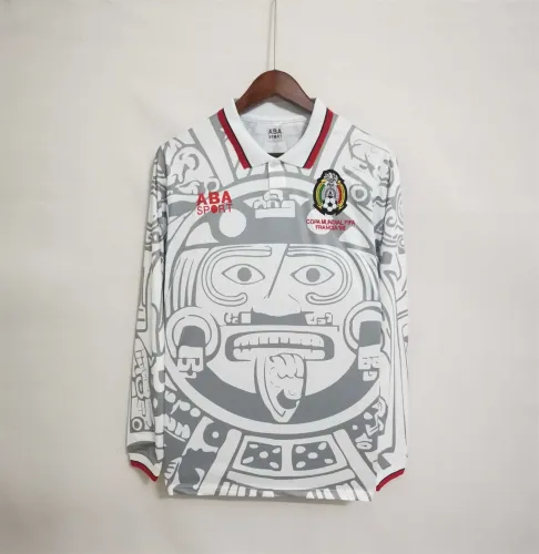 Retro shirt 1998 Mexico away long sleeve Sersey size S-2XL