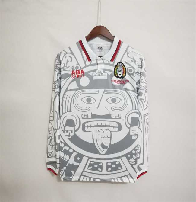 Retro shirt 1998 Mexico away long sleeve Sersey size S-2XL