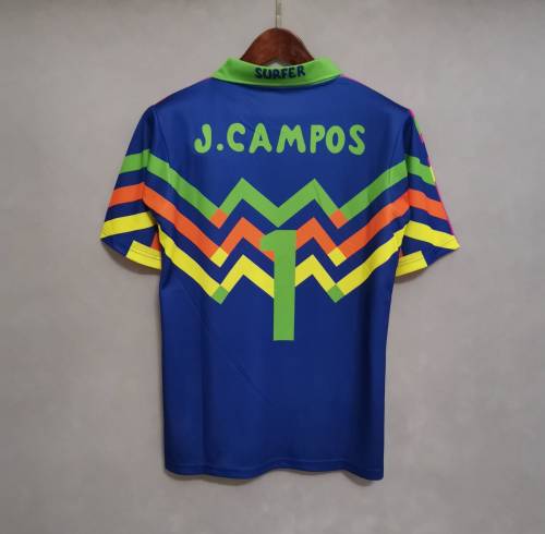 Retro shirt Mexico 1#  j.Campos pink  soccer jersey size S-2XL