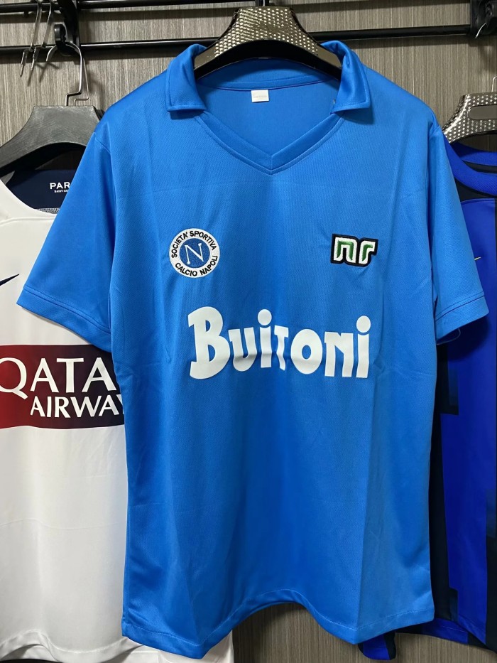 Retro 86-87 Napoli home soccer jersey size S-2XL