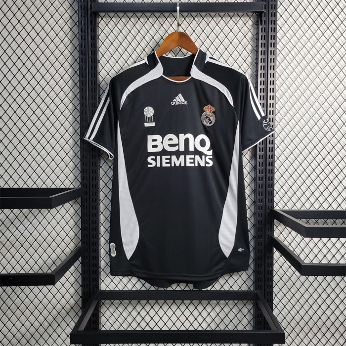 Copy 06-07 Real Madrid  away third  away Long Sleeve  Size S-XXL   Soccer Jersey