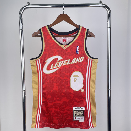 BAPE×M&N x Cavaliers jersey red (heat pressed)