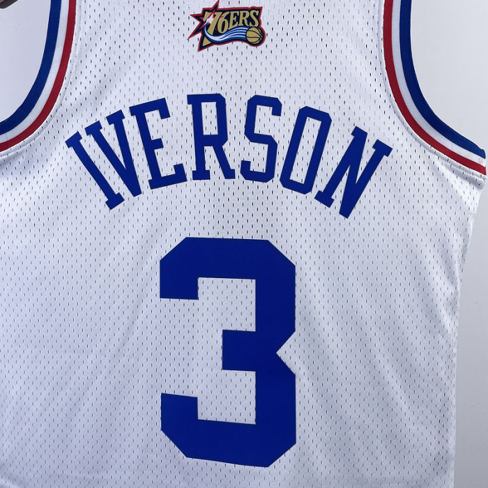 #3 Iverson 2003 All star games jersey white (heat pressed)