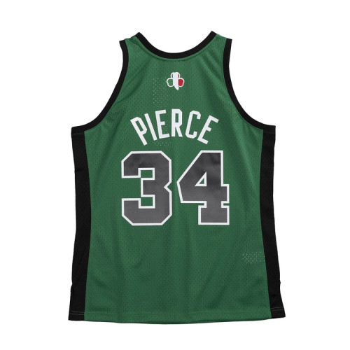 #34 Pierce Celtics M&N heat pressed jersey green/black with The trophy