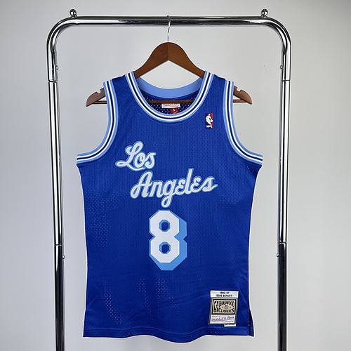 #8 Kobe Bryant 1996-97 M&N jersey blue (heat pressed)