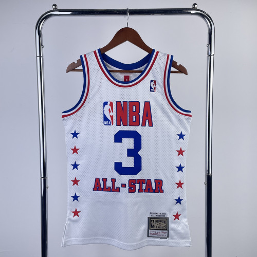 #3 Iverson 2003 All star games jersey white (heat pressed)