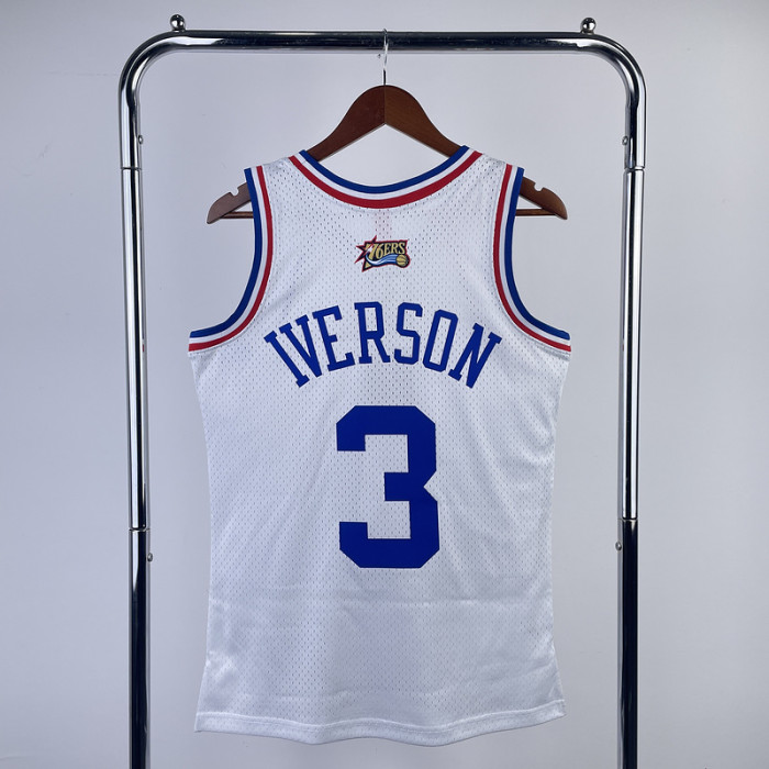 #3 Iverson 2003 All star games jersey white (heat pressed)