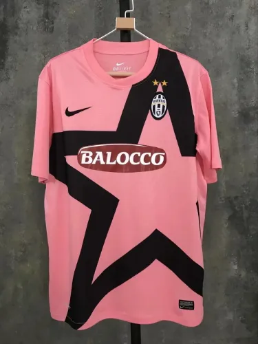 Retro 11-12 Juventus pink soccer jersey size S-2XL