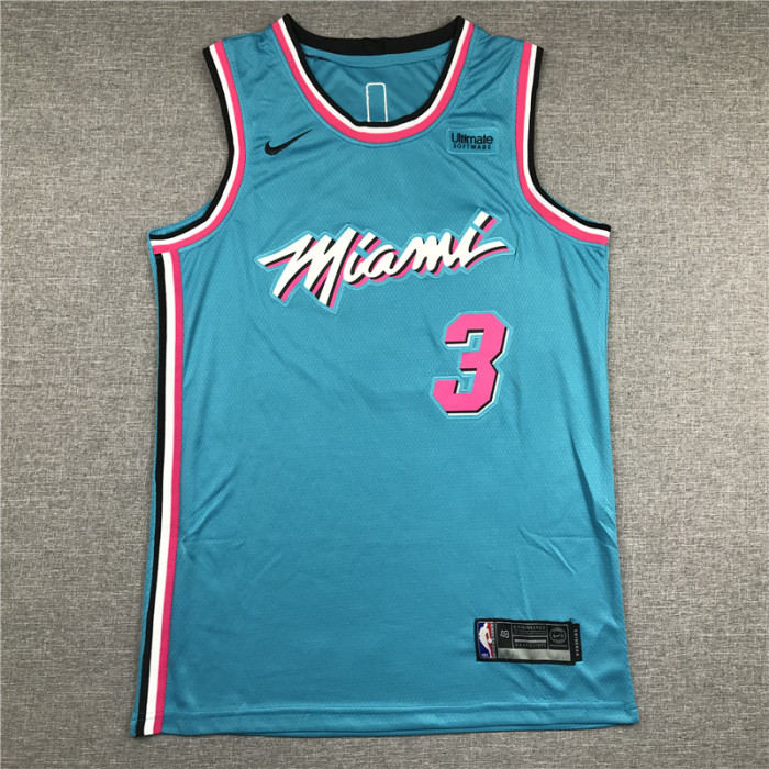 Miami Heat 3 Blue NBA Jersey