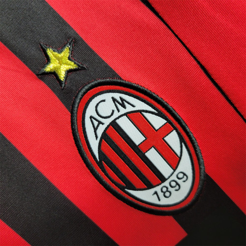 Retro07-08  AC Milan  home long sleeve Soccer Jersey   s-2xl