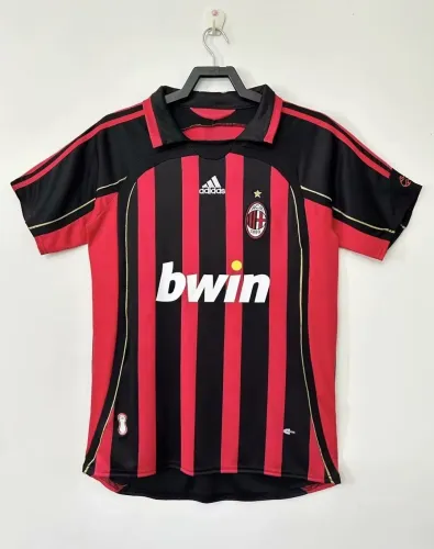 Retro 06-07 AC Milan home Soccer Jersey   s-2xl