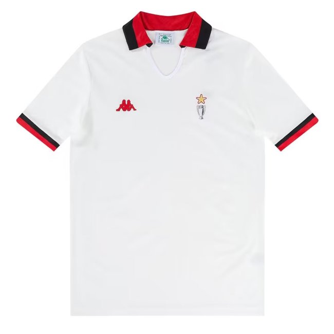Retro AC Home Champions League Soccer Jersey 1989 1990 S-2XL