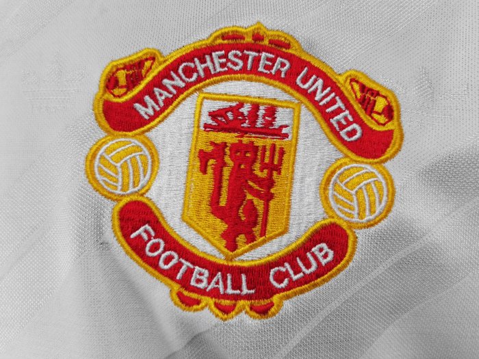 Retro  jersey 1986-1988  Manchester United  away white soccer  jersey  s-2xl