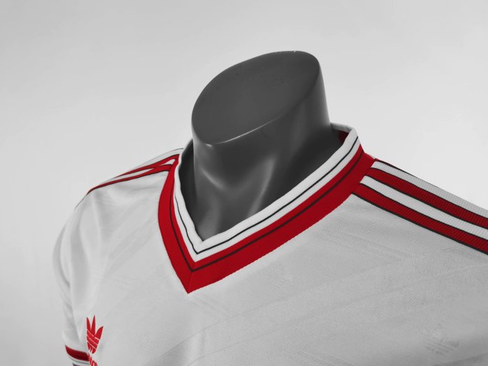 Retro  jersey 1986-1988  Manchester United  away white soccer  jersey  s-2xl