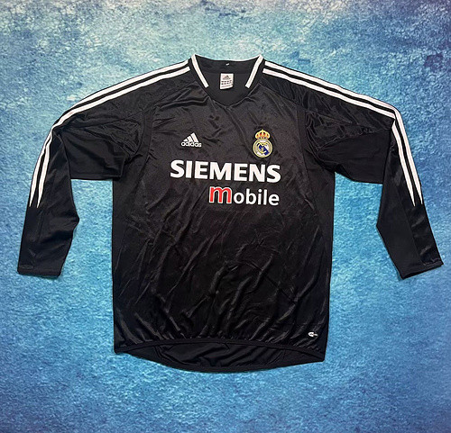 Retro jersey Real Madrid  2004-2005 black away long sleeve S-XXL