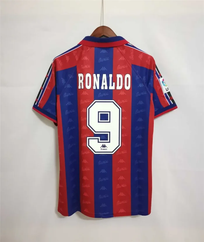 Retro Jersey 1996-1997 Barcelona #9 RONALDO Home Soccer Jersey  S-XXL