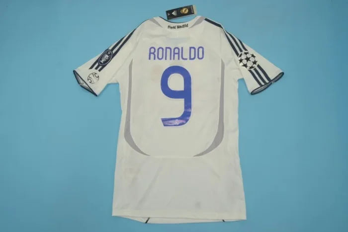 Retro Jersey 2006-2007 Real Madrid    #9 RONALDO Home Soccer Jersey  S-XXL