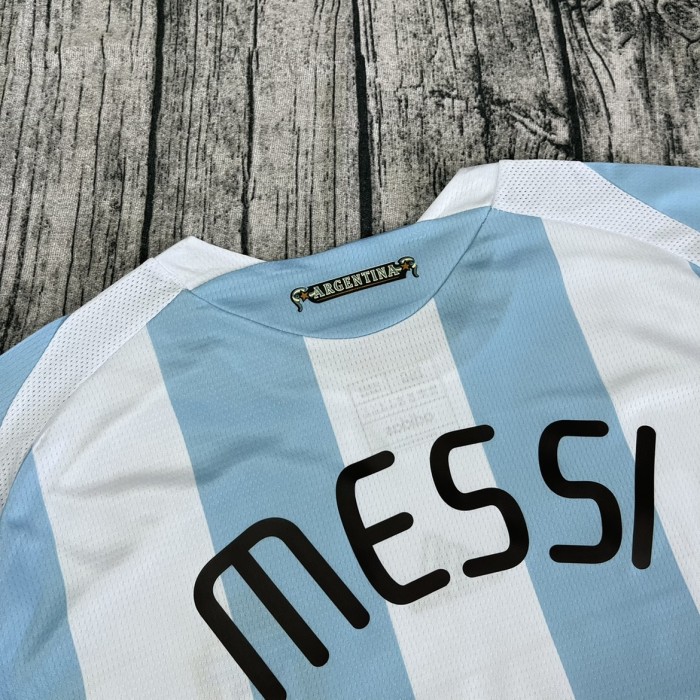 Retro JERSEY Argentina 2008 home  #15  MESSI soccer jersey size S-2XL