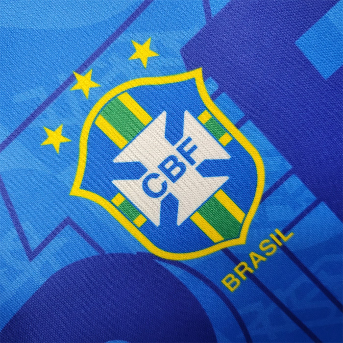 Retro shirt 1992 Brazil away Blue  soccer jersey size s-2xl