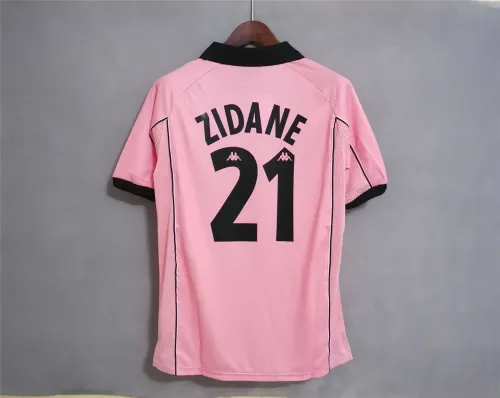 Retro Jersey 1997-1998 Juvents  ZIDANE  21 Away Soccer Jersey